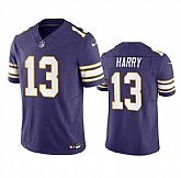 Men & Women & Youth Minnesota Vikings #13 N'Keal Harry Purple 2023 F.U.S.E. Throwback Vapor Untouchable Limited Jersey,baseball caps,new era cap wholesale,wholesale hats